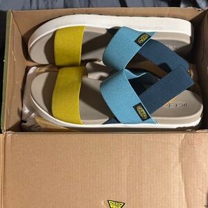KEEN Elle Backstrap - Yellow and Blue